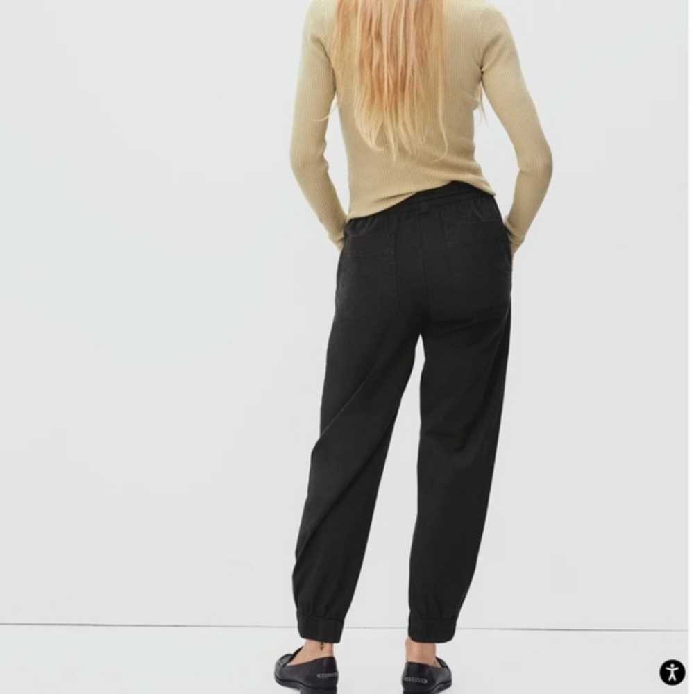 Everlane The Easy Joggers Pants Organic Cotton Black Small NWT - Picture 4 of 13